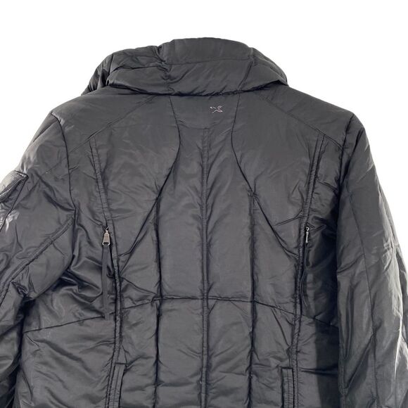 Ralph Lauren Sport Women's Size M Longline Down Puffer Winter Jacket Black Snow - Picture 7 of 9